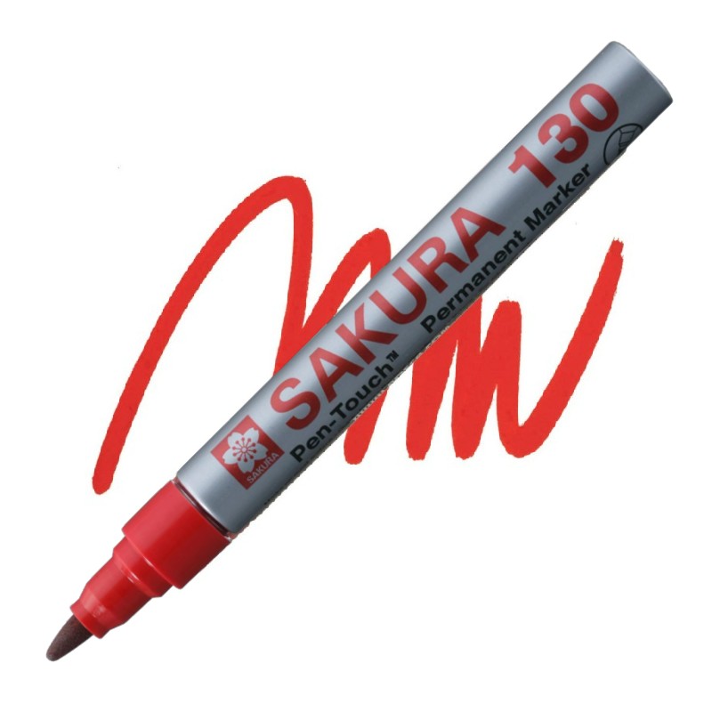 Laková fixa SAKURA Pen Touch 130 kulatá, červená