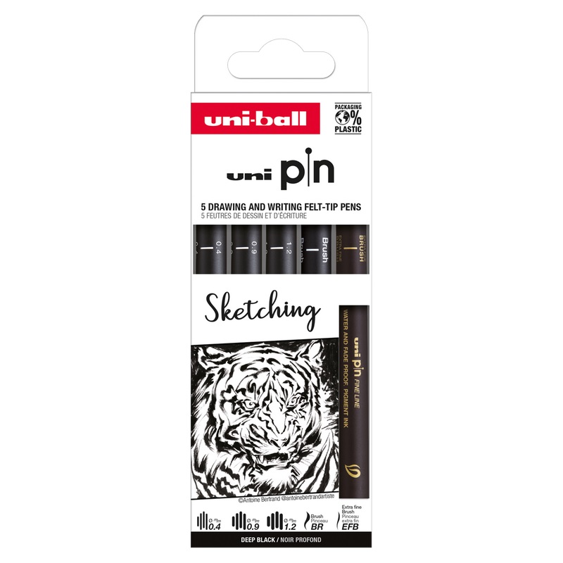 UNI PIN fine liner, sada 5ks Sketching
