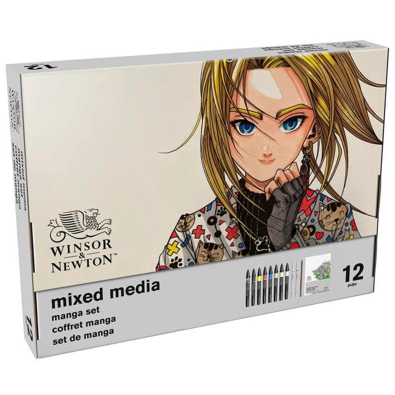 Kreativní sada WINSOR & NEWTON Mixed Media MANGA, 12ks