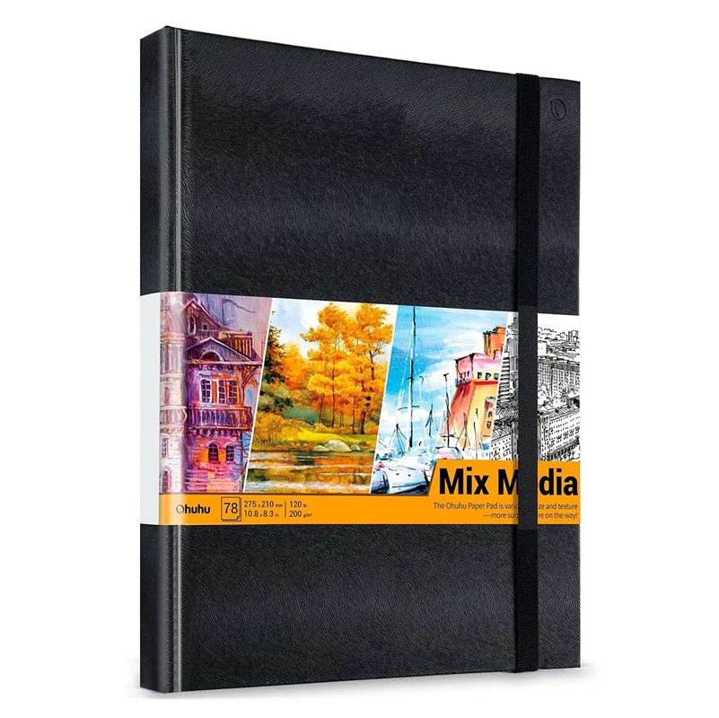 Skicář OHUHU Mix Media Pad 275x210mm, 78 listů