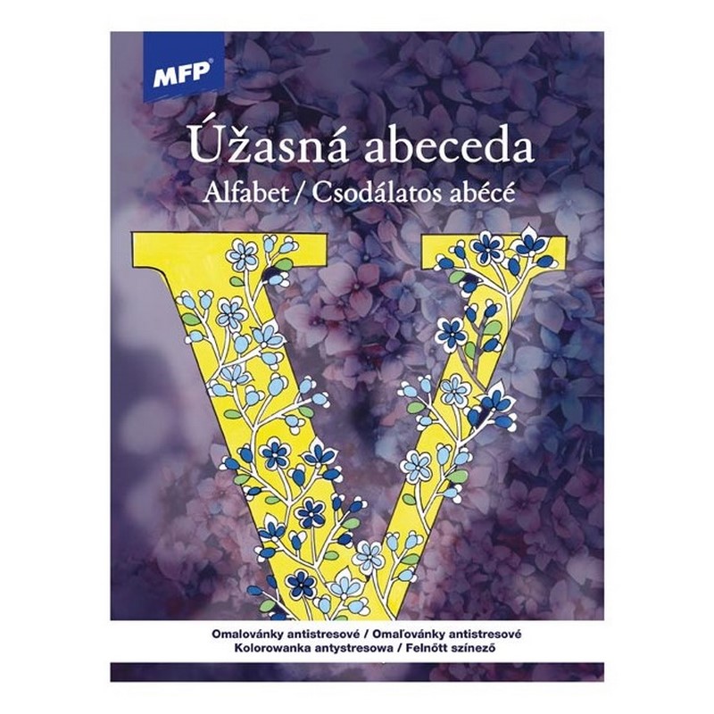 Omalovánky antistresové Úžasná abeceda, A4 32 listů