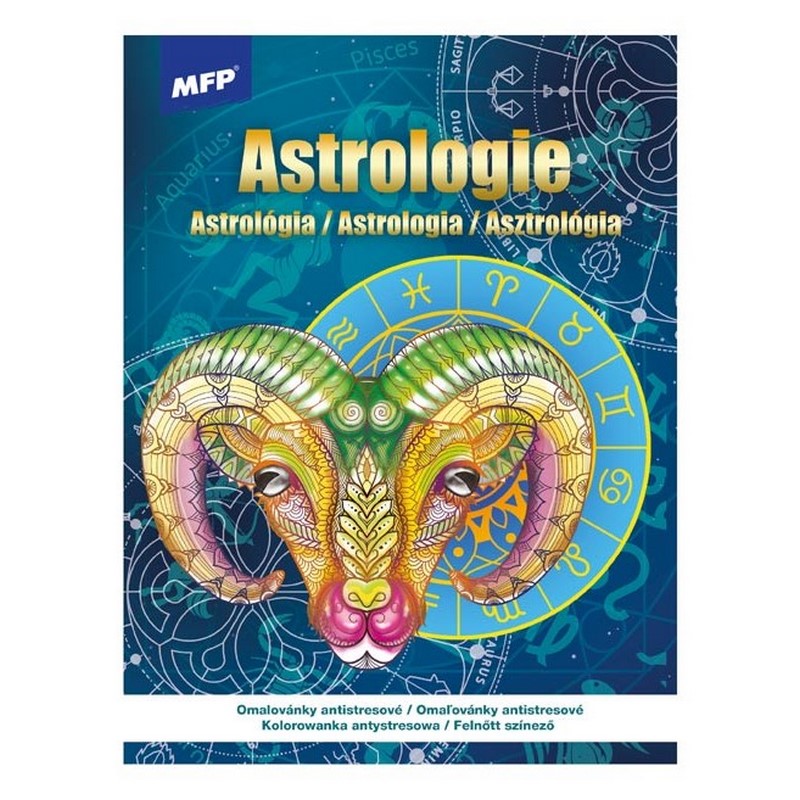 Omalovánky antistresové Astrologie, A4 32 listů