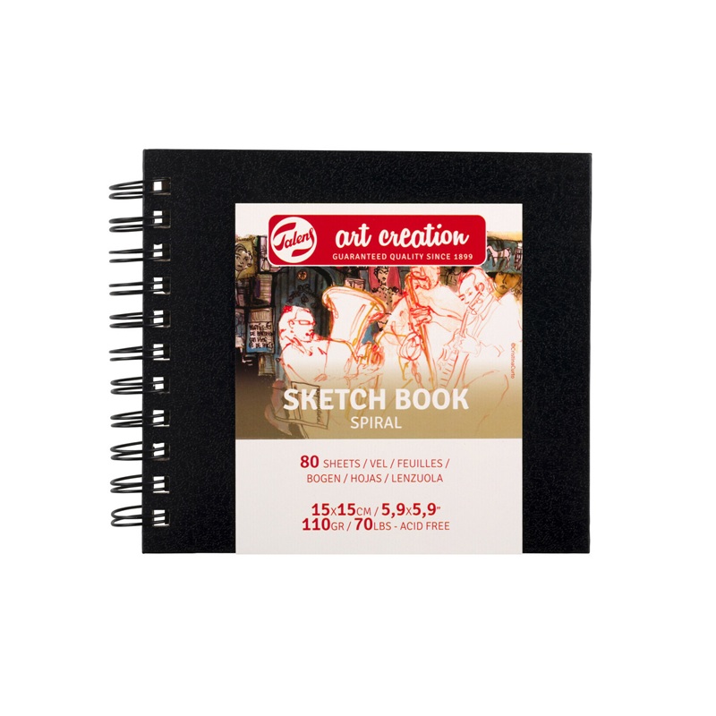 ROYAL TALENS Skicář ART CREATION 15x15cm černý, 80 listů