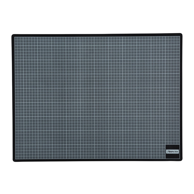Kreslicí a rýsovací podložka na stůl ARISTO A2, mřížka v MM černá/zelená