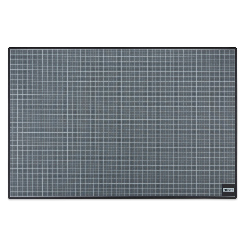 Kreslicí a rýsovací podložka na stůl ARISTO A1, mřížka v MM černá/zelená