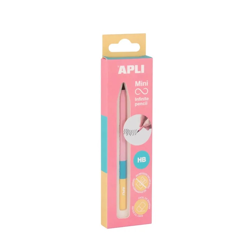 Nekonečná grafitová tužka APLI Mini HB, růžová