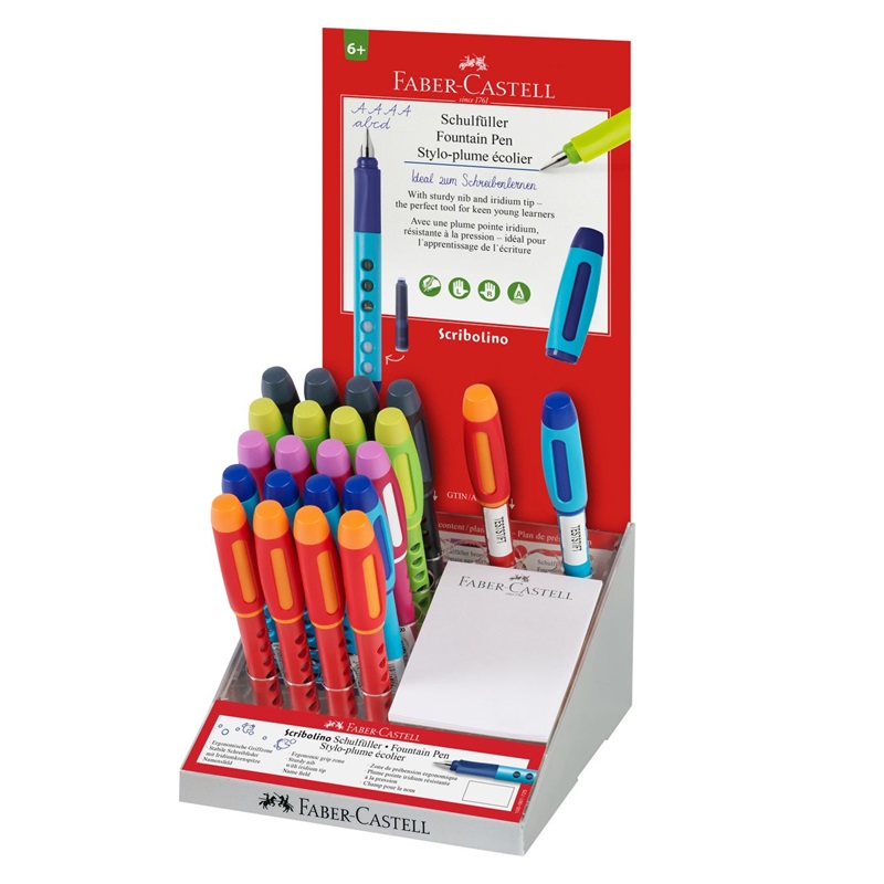 Plnicí pera FABER-CASTELL Scribolino, 20+2 ks ve stojánku