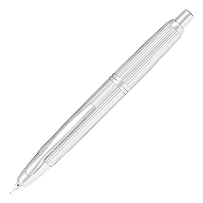 PILOT plnicí pero Capless Stripe "M", Rhodium Plated