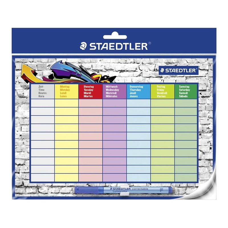 STAEDTLER Lumocolor školní rozvrh s popisovačem