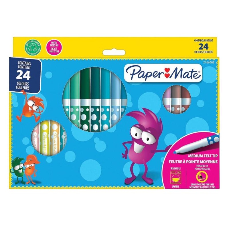 PAPER MATE dětské fixy, 24ks