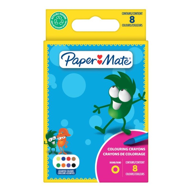 PAPER MATE Dětské voskovky PAPER MATE, 8 ks