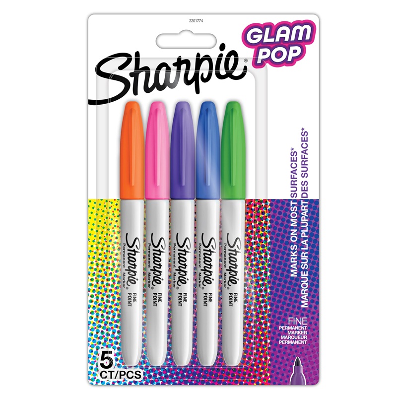 Popisovače SHARPIE Fine Point, 5 ks Glam Pop