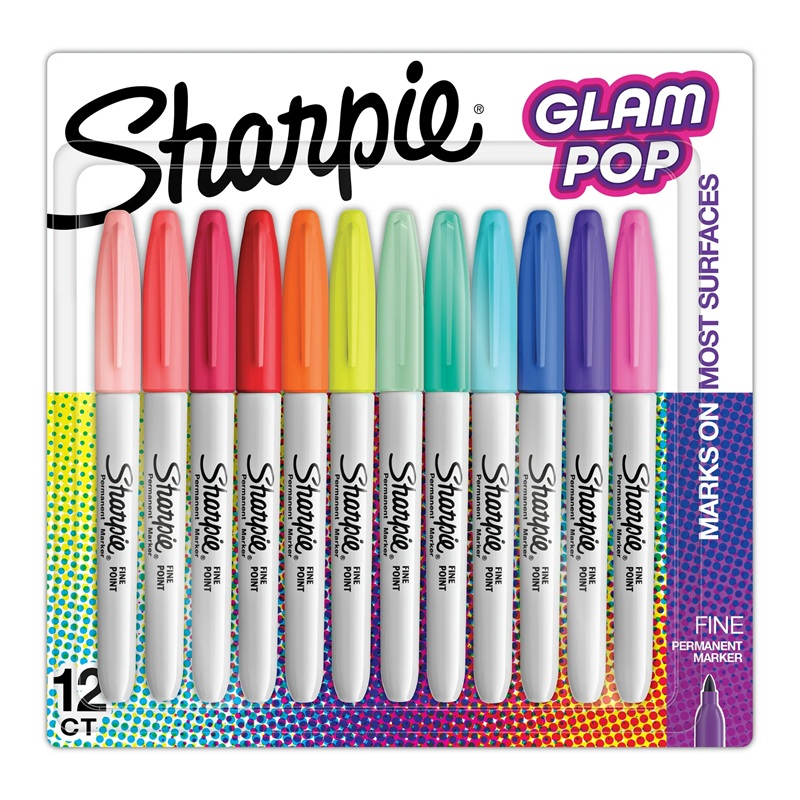SHARPIE Fine Point, sada 12ks Glam Pop