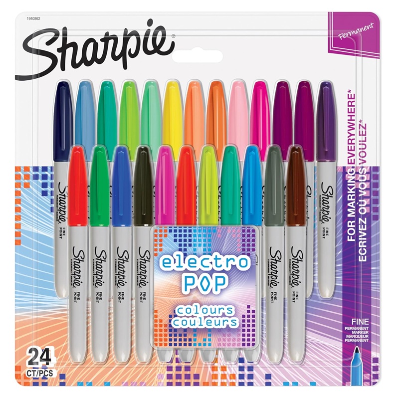SHARPIE Fine Point, sada 24ks Electro Pop