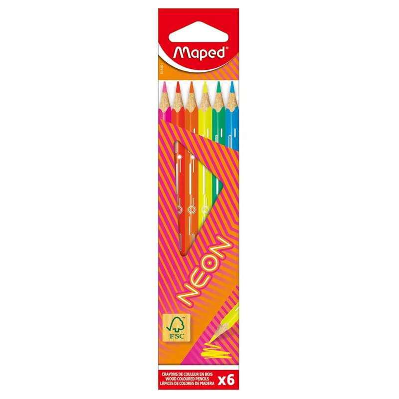 Pastelky MAPED Color Peps Neon, 6ks