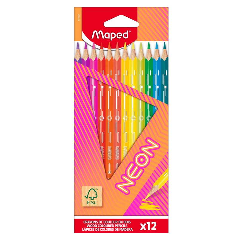 Pastelky MAPED Color Peps Neon, 12ks