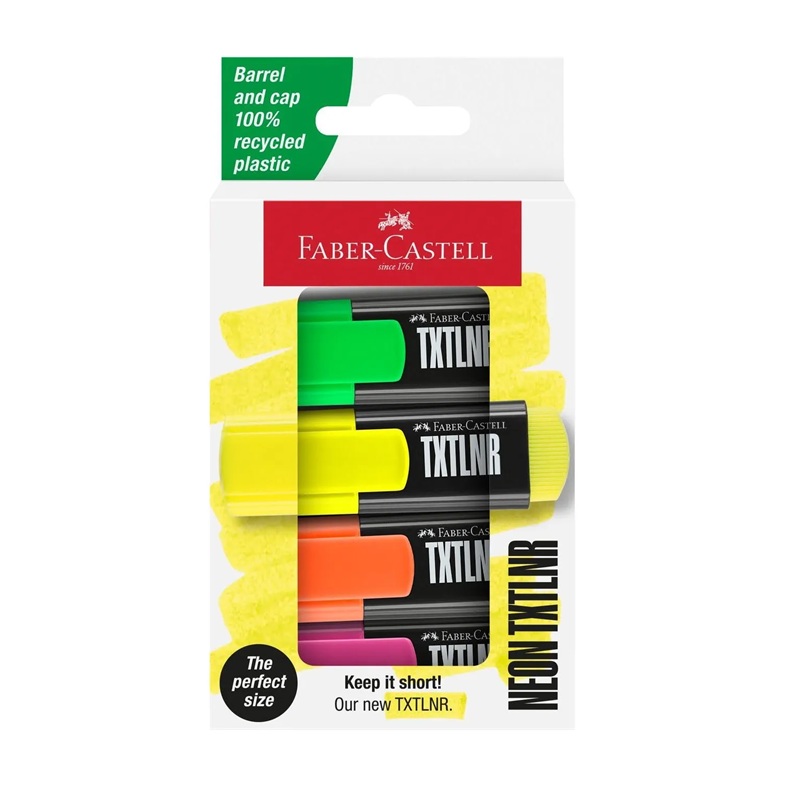 FABER-CASTELL zvýrazňovače TXTLNR Mini, 4ks
