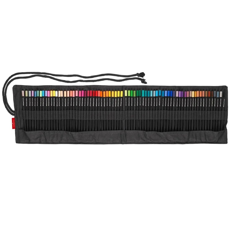 FABER-CASTELL černé pastelky BLACK EDITION, 72ks v rolovacím pouzdře