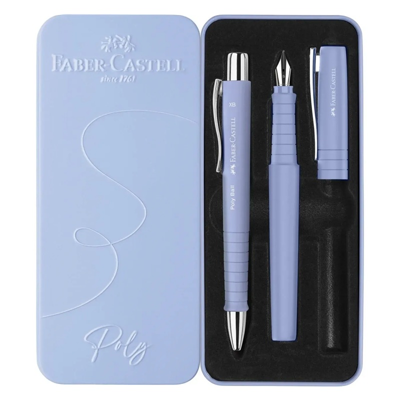 FABER-CASTELL plnicí a kuličkové pero Poly, Pale Iris