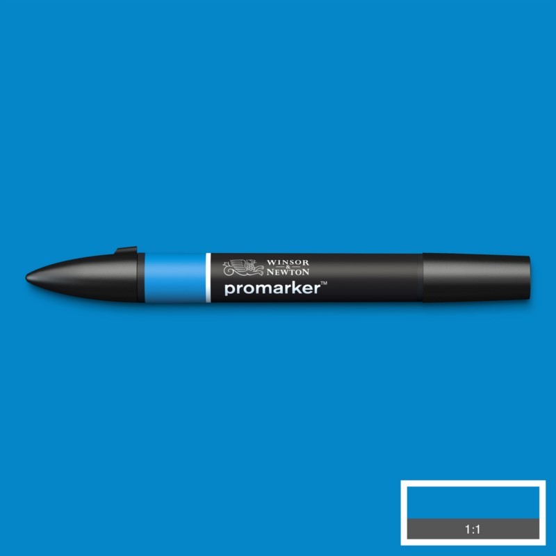 Lihová fixa WINSOR & NEWTON Promarker Fine & Chisel, AZURE (B346)