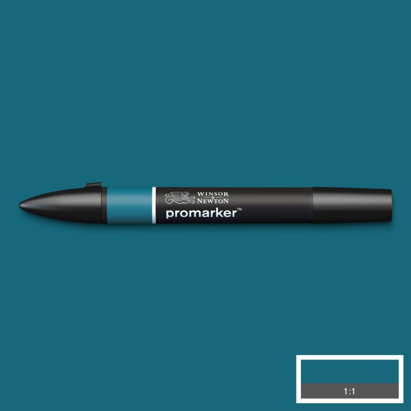 Lihová fixa WINSOR & NEWTON Promarker Fine & Chisel, PETROL BLUE (C824)