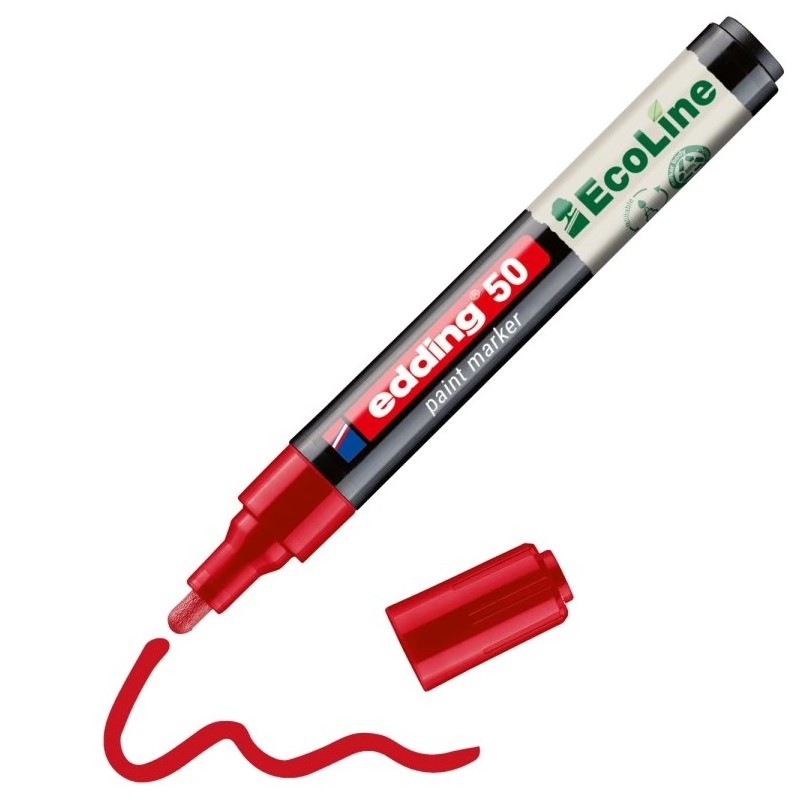 Lakový popisovač EDDING 50 EcoLine, červený