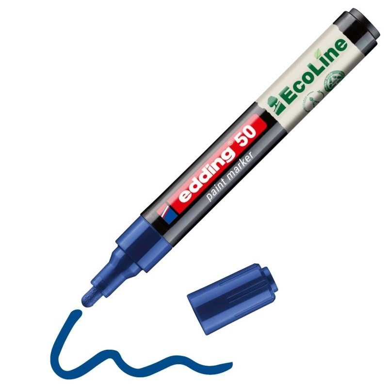 Lakový popisovač EDDING 50 EcoLine, modrý