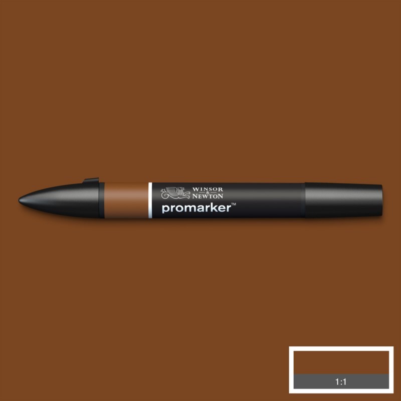 Lihová fixa WINSOR & NEWTON Promarker Fine & Chisel, BURNT SIENNA (O324)