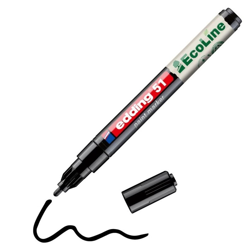 Lakový popisovač EDDING 51 EcoLine, černý