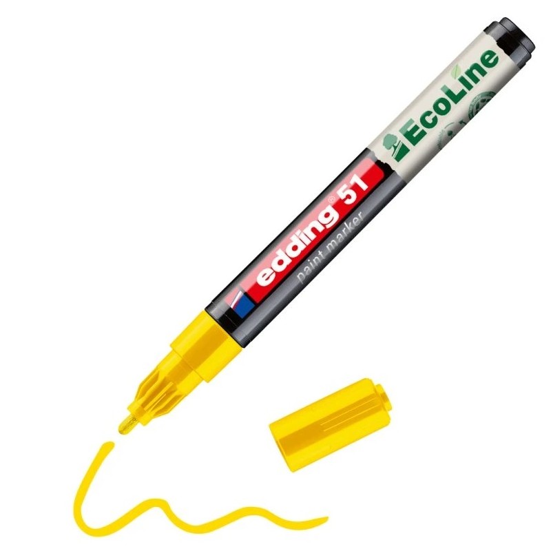 Lakový popisovač EDDING 51 EcoLine, žlutý
