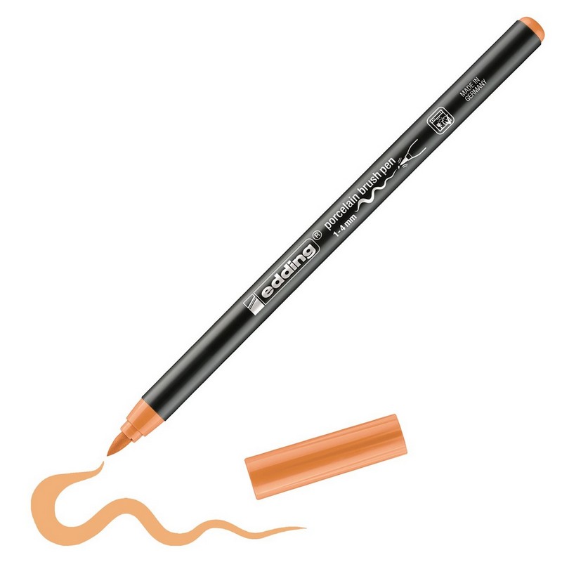 Štětcový fix EDDING 4200 na porcelán, meruňkový