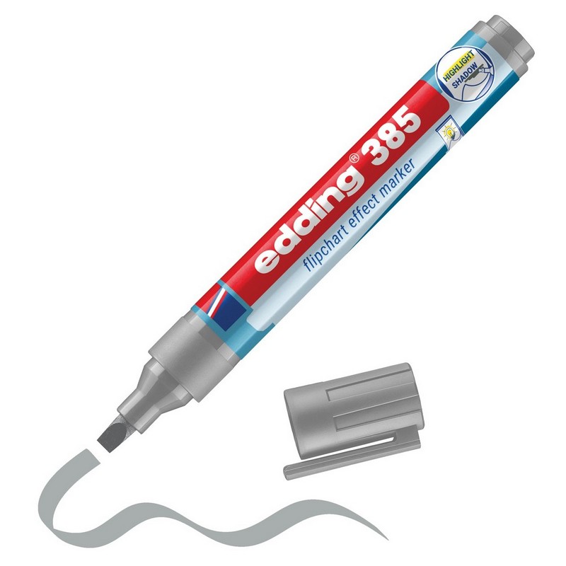 Popisovač na flipchart EDDING 385, šedý