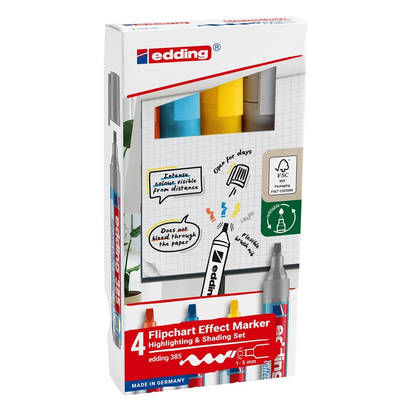Popisovač na flipchart EDDING 385, 4ks