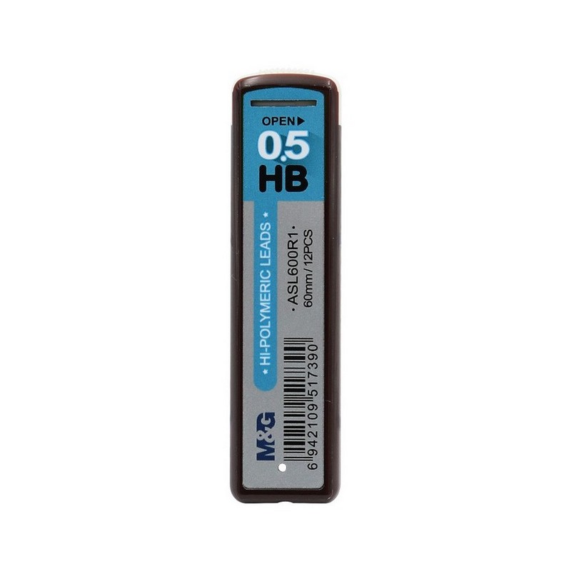 Grafitové tuhy M&G do mikrotužky 0,5mm HB, 12ks