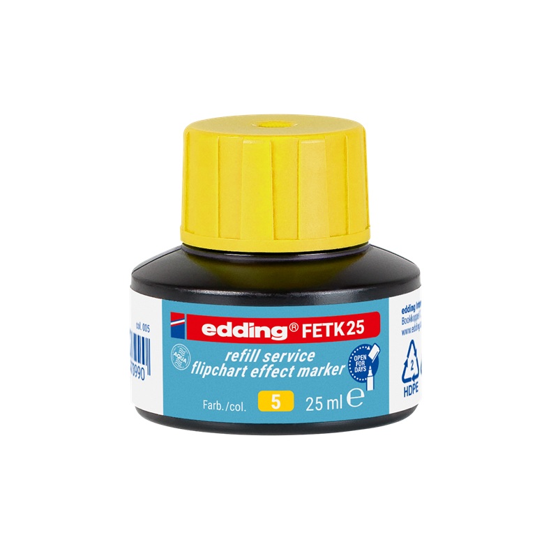 Inkoust EDDING FETK 25 pro flipchart popisovače, žlutý
