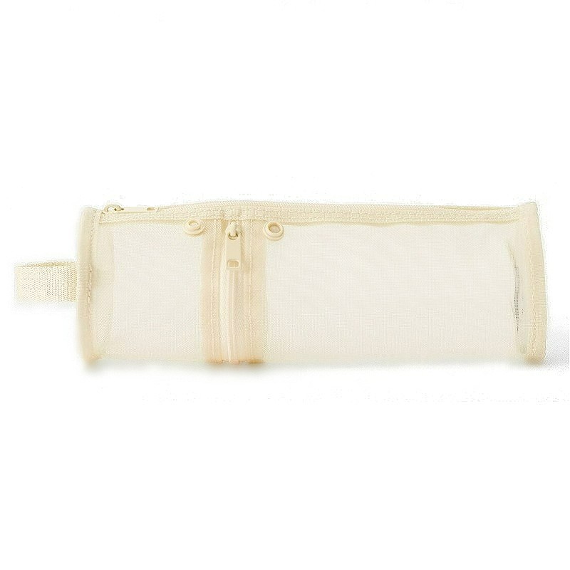 MUJI síťované pouzdro oválné béžové "S"