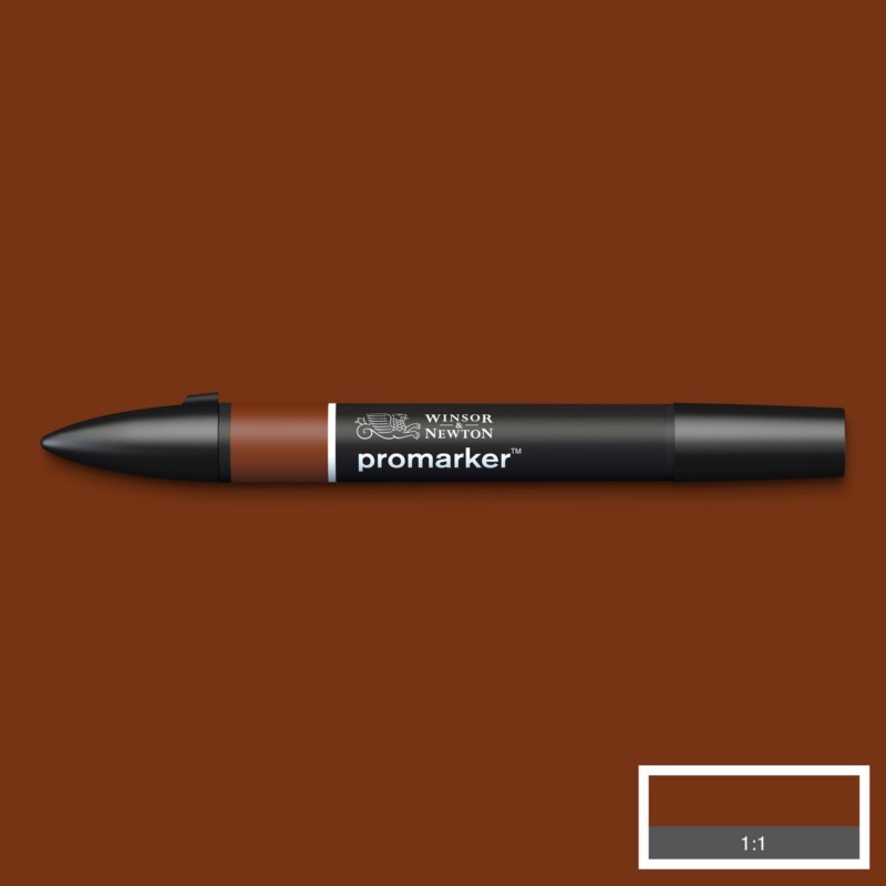 Lihová fixa WINSOR & NEWTON Promarker Fine & Chisel, HENNA (O225)