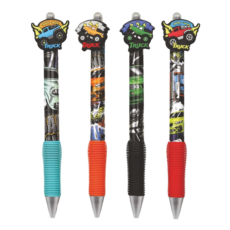 COLORINO gelové gumovací pero, 4ks Auta