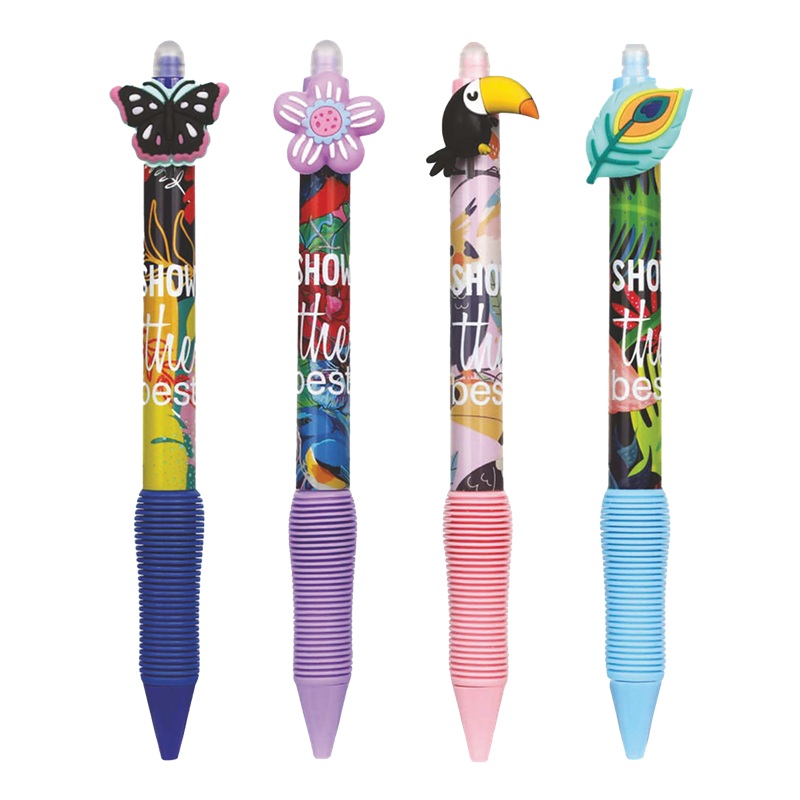 COLORINO gelové gumovací pero, 4ks Džungle