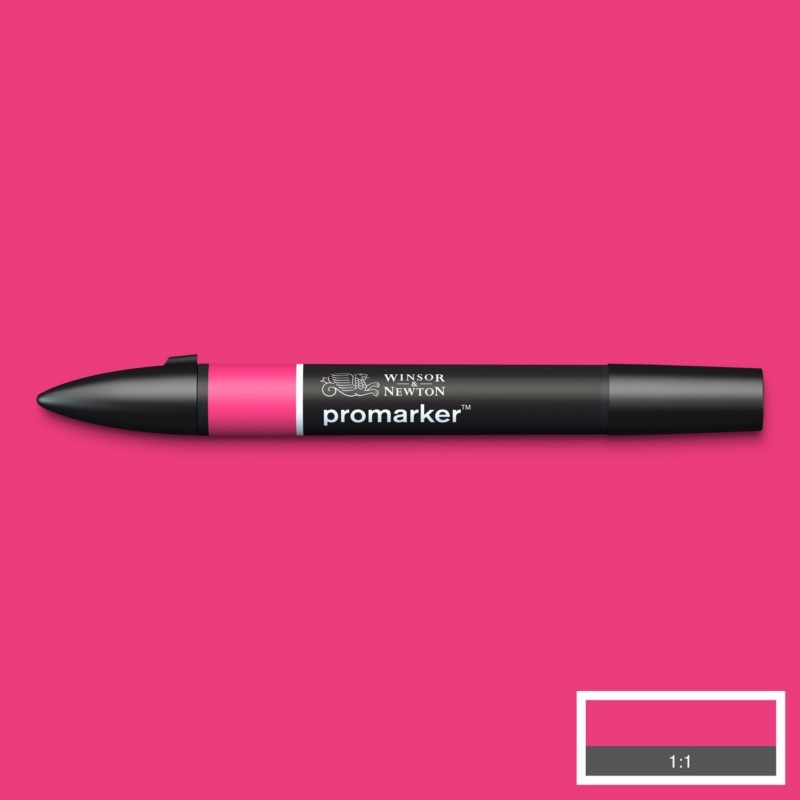 Lihová fixa WINSOR & NEWTON Promarker Fine & Chisel, CARMINE (R156)