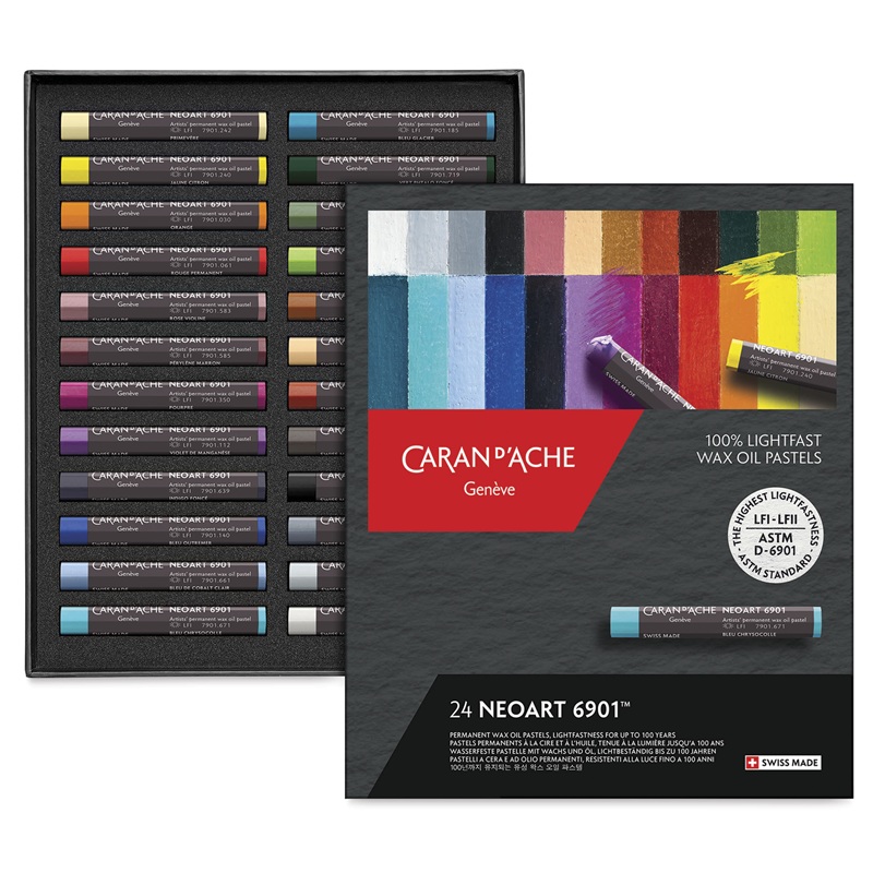 CARAN D'ACHE Voskové olejové pastely Neoart CARAN D'ACHE, 24ks
