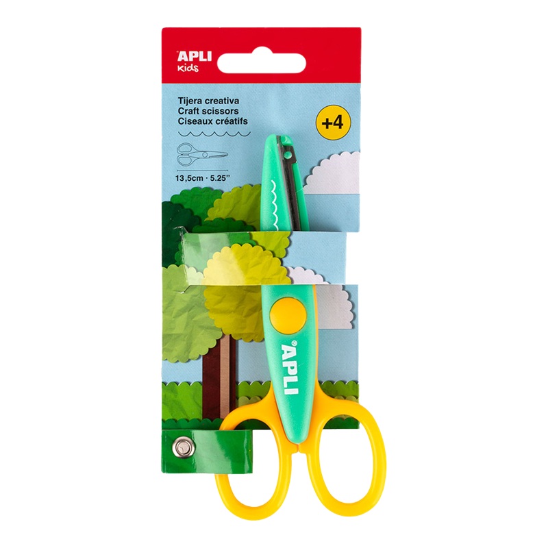 Kreativní nůžky APLI 13,5cm s vlnkami