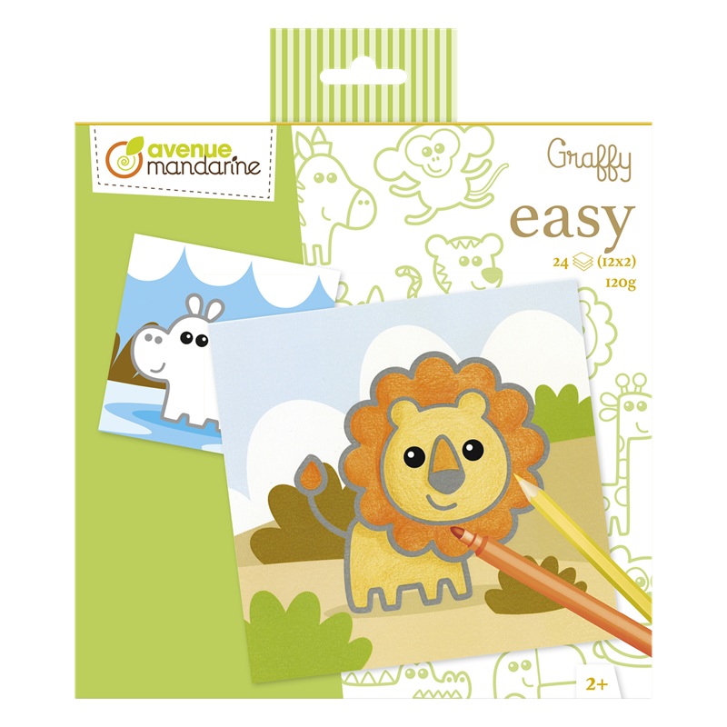 Omalovánky AVENUE MANDARINE Easy, Divoká zvířátka