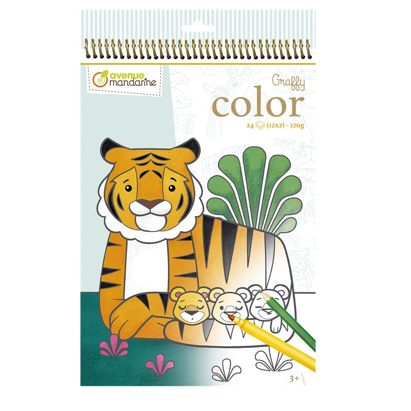 Omalovánky AVENUE MANDARINE Color, Divoká zvířátka