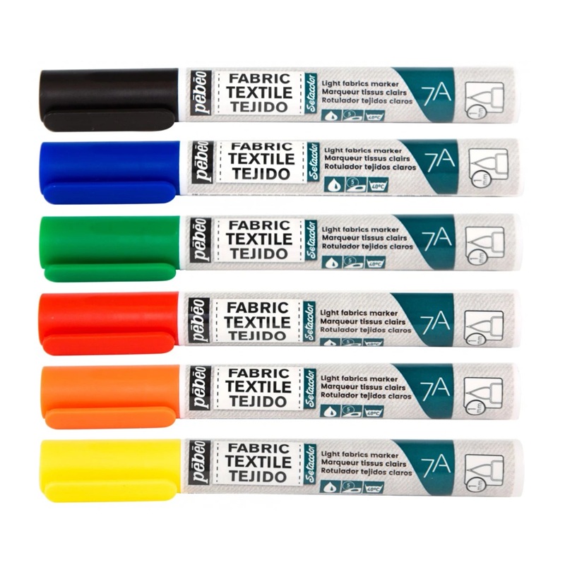 PEBEO Light Fabric na textil 7A Brush 1mm, 6ks Basic