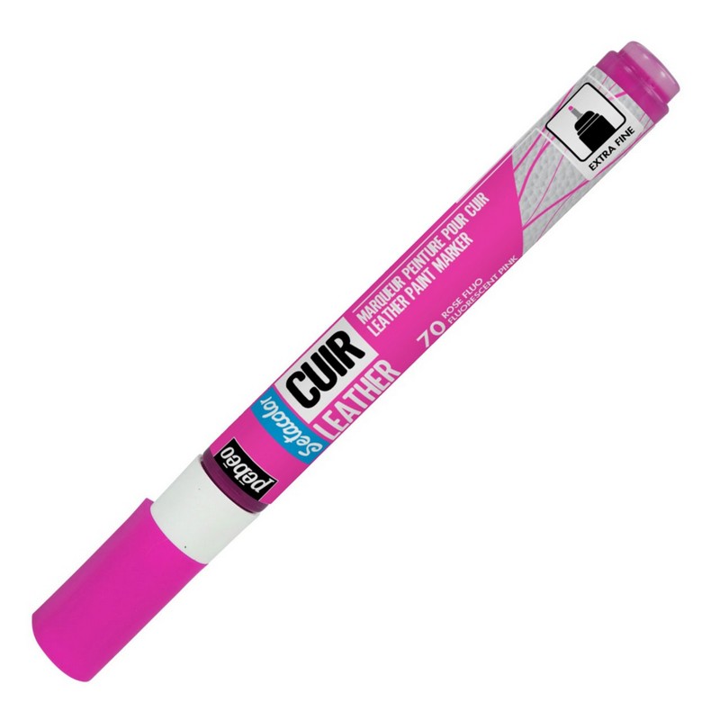 Fixa na kůži PEBEO Leather 0,7 mm, Fluorescent Pink (70)
