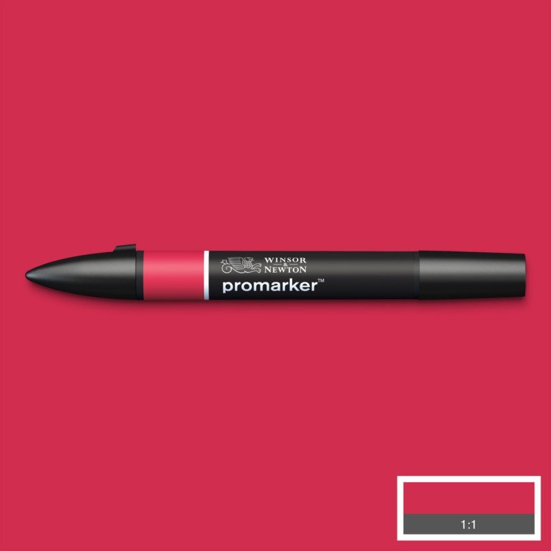 Lihová fixa WINSOR & NEWTON Promarker Fine & Chisel, RUBY (R455)