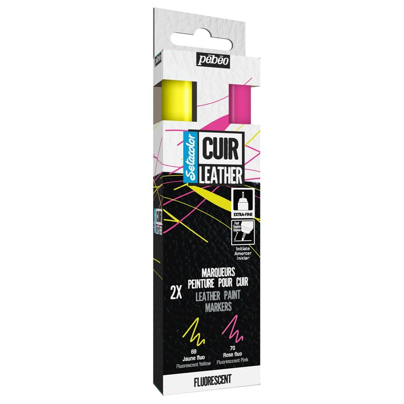 PEBEO Leather na kůži 0,7mm, 2ks Fluorescent