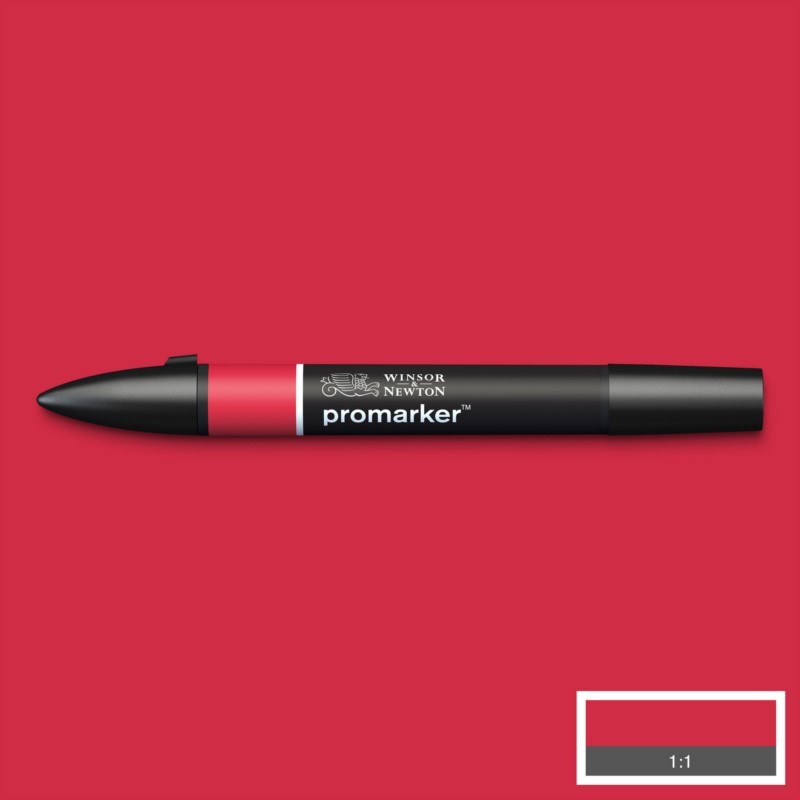 Lihová fixa WINSOR & NEWTON Promarker Fine & Chisel, BERRY RED (R665)