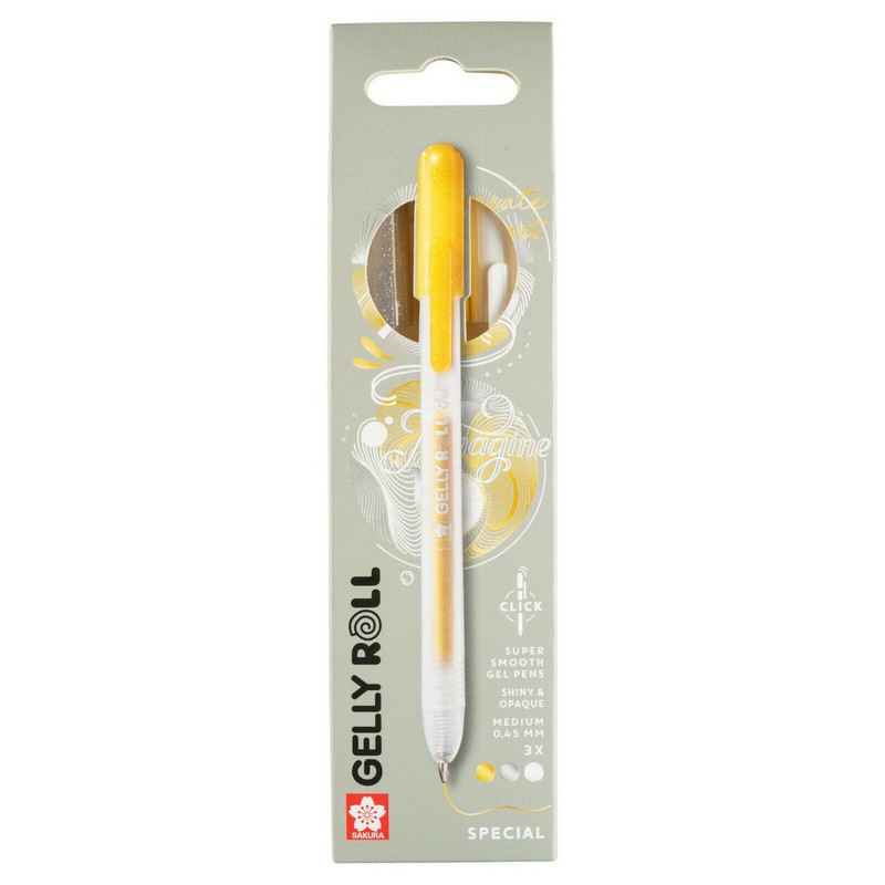 Gelové popisovače SAKURA Gelly Roll SPECIAL Clicker 0,4mm, 3ks set B
